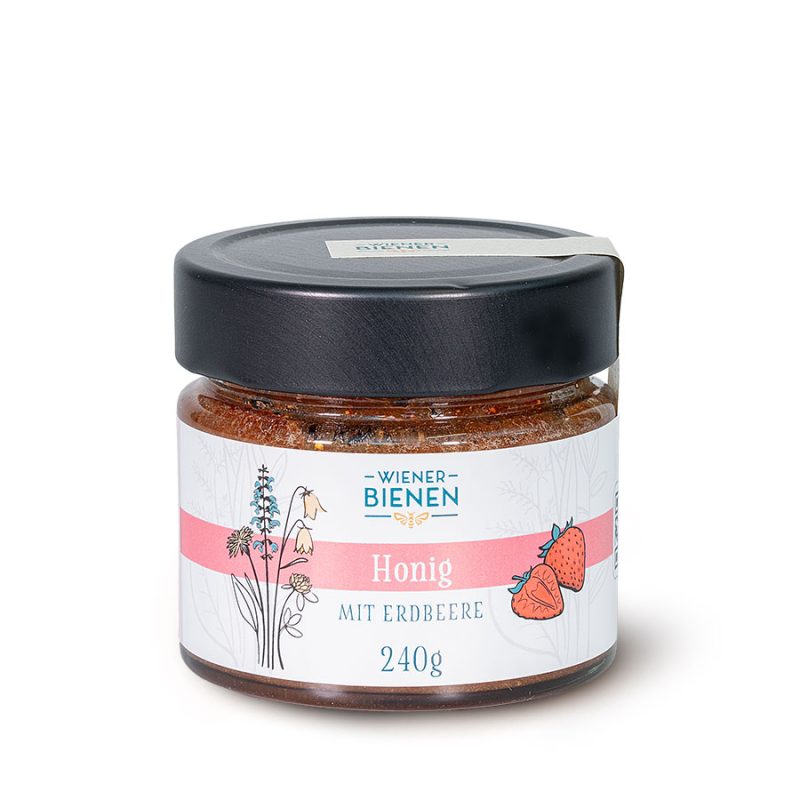 Honig mit Erdbeeren 240g