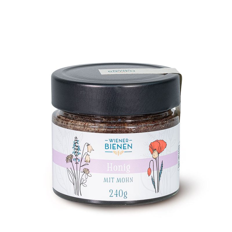Honig mit Mohn 240g
