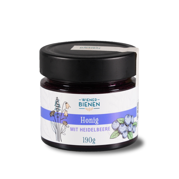 Honig mit Heidelbeeren