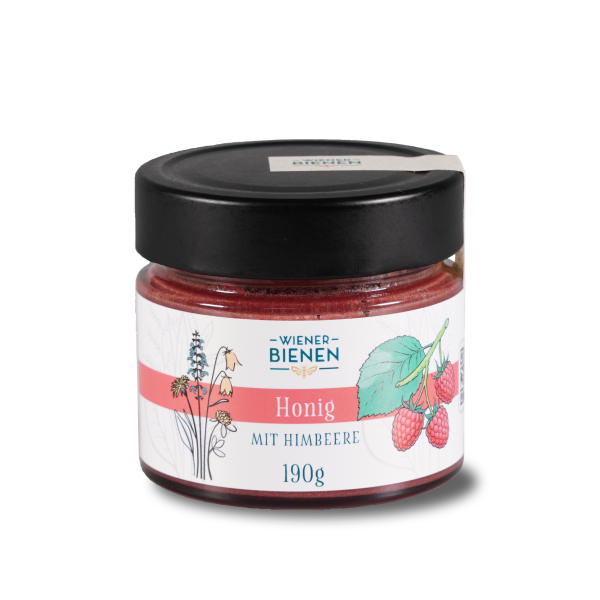 Honig mit Himbeeren